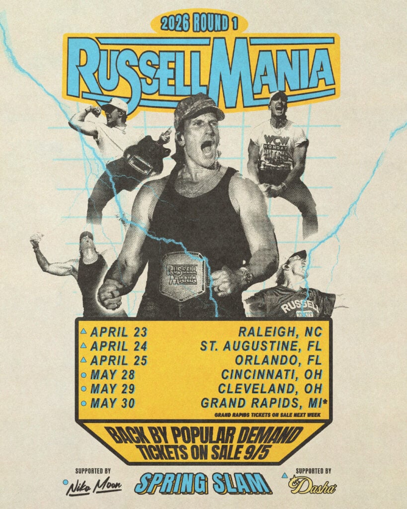 Russell Dickerson Russellmania Tour Poster 2025-2026